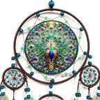 Large Dream Catchers,Dream Catchers for Adults,Dream Catcher Wall Hangings,Peacock Suncatcher,Stained Ornament,Gifts for Women,Lovers,Couple,Friend,Bestie