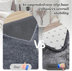 Fluffy 5x7 Area Rugs for Living Room Bedroom: Ultra Soft Shag Rug Non-Slip Non-Shedding Small Plush Bedside Rug Indoor Floor Carpets for Kids Room Playroom Entryway Nursery Dorms Home Decor Grey