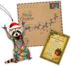 Funny Christmas Ornaments, Racoon Christmas Ornament, Christmas Ornaments 2026, Raccoon Gifts for Women Animal Lovers, Animal Gifts for Friends, Coworker, Raccoon Ornament Christmas Decorations