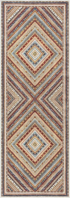 Keen Home Design 2x12 Rug - Machine Washable Runner Rug with Non-Slip Backing, Ideal for Hallway, Entryway, Kitchen, Laundry Room - Vintage, Easy Clean, Durable, Low Pile - (2'6" x 12')