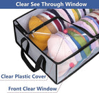 AOODA Hat Storage for Baseball Caps, Large Holds up to 40 Caps Wide Hat Organizer for Closet Snapback Holder, Grey