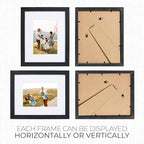 Sheffield Home 4 Piece Gallery Wall Frame Set, 8x10 Inch, Black