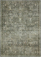 Lahome 5x7 Boho Bedroom Area Rug,Soft Vintage Washable Rugs for Living Room,Non Shedding Disdressed Floor Carpets for Home Decor Dining Room,Dark Olive Green