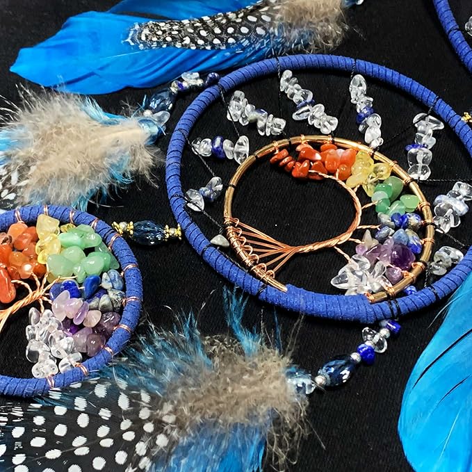 Dream Catchers for Adults,Dream Catchers Boys,Dream Catcher Wall Hangings,Crystal Tree of Life Dream Catcher,Large Moon Design Wall Hanging for Bedroom,Home Decor