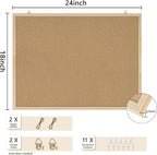 DAHAPYBOO Cork Board Bulletin Board,24x18 Cork Board for Office with Pin Oak Wood Boards,Message Board or Vision Board Decoration.