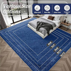 Fluffy Area Rugs 9x12 Living Room Bedroom: Ultra Soft Shag Rug Upgrade Non-Slip Non-Shedding Large Fuzzy Plush Carpet Indoor Floor Carpets for Kids Room Playroom Nursery Dorms Home Decor Blue