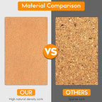 TUPARKA 6 Pack Cork Board Bulletin Boards 17"x8" - 1/4" Self-Adhesive Corkboards for Wall With 100 Push Pins, Square Cork Tiles for Home, School, Office Decorative