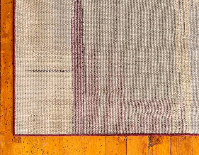 Unique Loom Barista Collection Area Rug - Timor (9' x 12' Rectangle, Multi/ Red)