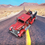 Truck Model Retro Fire Diecast Metal Miniature Vehicles Large Fire Fighting Truck Decor Home Antique Truck Decor Automotive Decor 16.4'' Long…