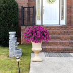 Artificial Flowers Faux Plants for Outdoors Spring Summer Decor, 6 Bundles Fake Bougainvillea Silk Flowers UV Resistant Realistic for Outside Planter Porch Patio Garden Home(Purple)