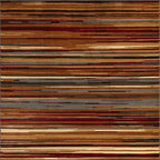 Unique Loom Barista Collection Area Rug - Icatu (5' 4" Square, Beige/Brown)