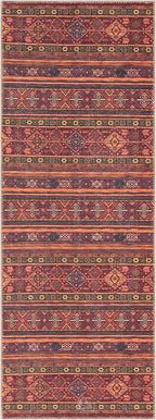 Keen Home Design 2x7 Rug - Machine Washable Runner Rug with Non-Slip Backing, Ideal for Hallway, Entryway, Kitchen, Laundry Room - Vintage, Easy Clean, Durable, Low Pile Rug - (2'6" x 7')