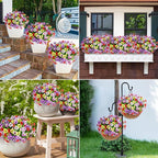 MARTINE MALL 12 Bundles Look Real Artificial Flowers for Outdoors, Realistic Fake Outdoor Flowers, UV Resistant Silk Pansy Flowers for Outside Faux Flowers Plants for Outdoor Porch, Four Mix Colors