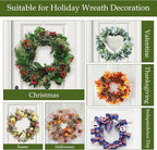 2 Pack Wreath Hangers for Front Door,14 Inch Wreath Hanger Hook for Front Porch Decor,Metal Over The Door Hooks Hanger for Halloween Fall Christmas Decorations Outdoor Indoor Home Decor,White