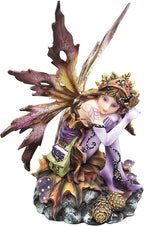 George S. Chen Imports Purple Fairy Sitting Collectible Figurine Decoration Statue Décor
