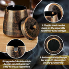 Ashtray for Cigarettes Outdoor, Outdoor Ashtray with Lid for Cigarette, Metal Odorless Windproof Smokeless AshTray for Patio Home Office Tabletop Balcony