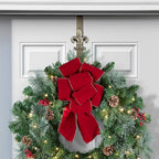 Haute Decor Adapt Adjustable Length Wreath Hanger with Interchangeable Icons (4 Wreath Hangers in 1) (Antique Brass-Reindeer/Pumpkin/Butterfly/Fleur de lis)