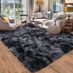 Rugs for Living Room 5x7, Soft Shaggy Modern Shag Area Rug for Bedroom, Upgrade Non-Slip Plush Fluffy Carpet for Kids Boys Girls Room Home Decor Aesthetic, Dark Grey