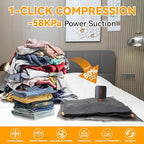 travel vacuum bags with Rechargeable Cordless Pump,18 Pack Vacuum Storage Space Saver Bags,vacuum luggage,Vacuum Seal Bags Seasonal Storage for Clothes Bedding Blanket Pillows Comforters