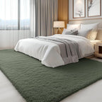OLANLY 5x8 Machine Washable Large Area Rugs for Living Room, Bedroom, Soft Fluffy Shaggy Bedside Rug, Indoor Floor Carpet for Kids Girls and Boys, Dorms, Nursery, Home Decor Aesthetic, Olive Green