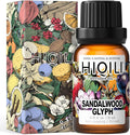 HIQILI Sandalwood Glyph Diffuser Oil, Inspired by Gio. Santal, Fall Scents, Long Lasting Scents for Home Diffuser, Relaxing - 0.34 Fl Oz