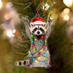 Funny Christmas Ornaments, Racoon Christmas Ornament, Christmas Ornaments 2026, Raccoon Gifts for Women Animal Lovers, Animal Gifts for Friends, Coworker, Raccoon Ornament Christmas Decorations