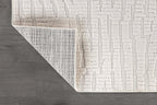 Modern Micro Loop Indoor Area Rugs for Living Room Bedroom Kitchen Geometric Pebble White 4x6 Luxury Durable Low and High Pile Non-Shedding Stain Resistant Soft Area Carpet 4 x 6