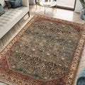 Keen Home Design 5x7 Rug - Machine Washable Area Rug with Non-Slip Backing, Ideal for Living Room, Dining Room, Bedroom - Vintage, Easy Clean, Durable, Low Pile Rug - (5' x 7')