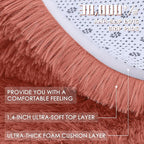 OLANLY 5x7 Machine Washable Large Area Rugs for Living Room, Bedroom, Soft Fluffy Shaggy Bedside Rug, Indoor Floor Carpet for Kids Girls and Boys, Dorms, Nursery, Home Decor Aesthetic, Rust Red