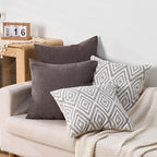 HPUK Decorative Throw Pillow Covers Set of 4 Couch Pillows Accent Cushion Cover for Couch Sofa Living Room, 20"x20" inches, Natural