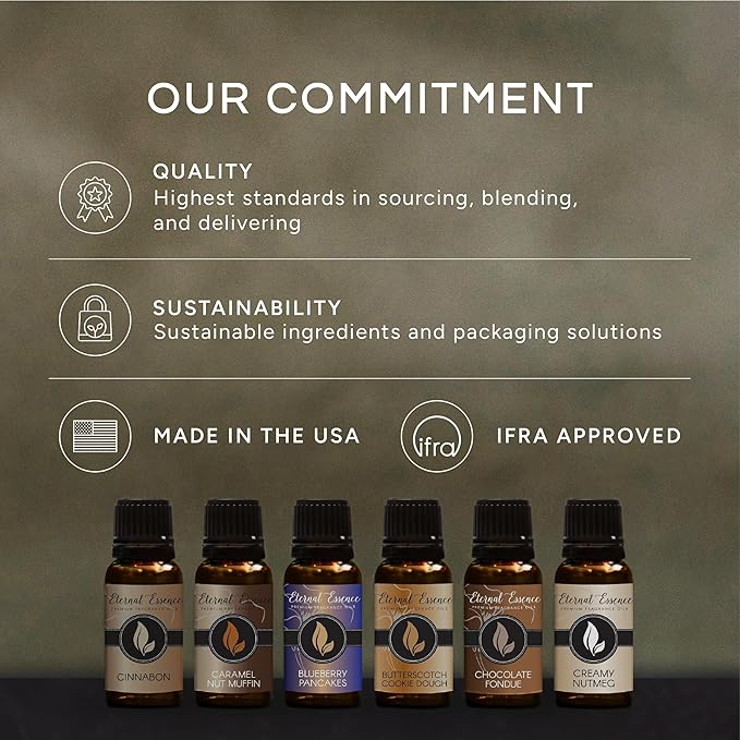 Eternal Essence Oils Tranquil Set of 6 Premium Fragrance Oils - Includes Lavender Breeze, Mountain Rain, Ocean Breeze, Lavender Chamomile, Green Tea, and Rosemary Scented Oils - 10ML