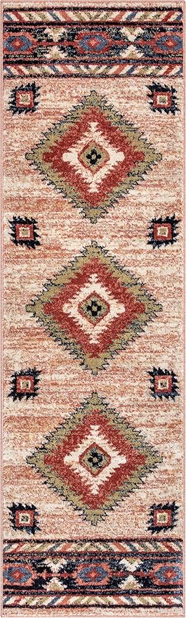Well Woven Tulsa Lea Cream Traditional Southwestern Tribal 2X7 (2'3" x 7'3") Runner Rug