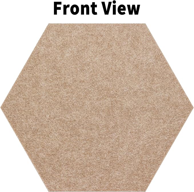15'' Hexagon Cork Board Tiles Alternative 10 Pack, Adhesive Large Corkboard for Office Decorative, Hexagonal Felt Bulletin Board Tiles for Wall Vision Board, Sound Absorption Pin Board