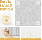 Large Cork Board for Wall 48" x 60" Gray Bulletin Board with Safe Removable Adhesive Squares for Pictures Photos, Alternative CorkBoard Felt Pin Boards Tiles for Office Classroom Wall Decor - 20 Pack