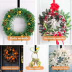15" Wreath Hanger,Christmas Decorations, for Front Door, Indoor or Outdoor Over The Door Wreath Hook Hanger for Easter Spring Halloween Xmas Wreath Decorations, Steel Material, 20lb Load Bearing