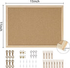 DAHAPYBOO Cork Board Bulletin Board 2 Pack,11X15 Cork Board for Office with Pin Oak Wood Boards,Hanging Corkboards for Office Home School Message Board or Vision Board Decoration