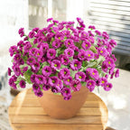 HyeFlora Artificial Flowers for Outdoors Spring Summer Outside Decor, 6 Bundles Fake Daisy Realistic Silk Flowers UV Resistant Outdoor Faux Plants for Planter Front Door Porch Balcony Yard, Fuchsia