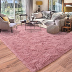 Rugs for Living Room 5x7, Soft Shaggy Modern Shag Area Rug for Bedroom, Upgrade Non-Slip Plush Fluffy Carpet for Kids Boys Girls Room Home Decor Aesthetic, Blush