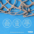 Tumbler Home Fish Net Decorations, Fishing Net Decor for Pirate, Mermaid, Fishing, Halloween, Hawaiian, Tiki or Beach Party Decorations, Fish Netting for Nautical Decor or Ocean Room, 5x10ft (2 Pack)