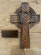 DAICAT - Hand-carved Wooden Celtics Wall Cross, 10 Inch Celtic Cross for Home Decor, Spiritual and Religious Wall Art Décor, Unique Gift for Birthday, (No 4)