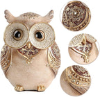 Smadeer Owl Statue for Home Decoration for Shelf Bookshelf OfficeTable Indoor Decor Accents Adorable Big Eye Owl Statues and Sculptures Animal Owls Gift for Bird Lover Cute Figurine