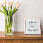 CYS Excel Glass Cylinder Vase (H:14" D:5") | Multiple Size Choices Glass Flower Vase Centerpieces | Hurricane Floating Candle Holder Vase