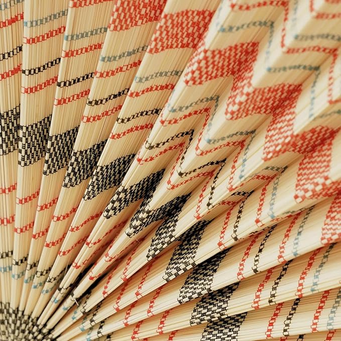 Chicvillage Fan Decorations 60", Giant Fan Wall Decor for King Bed, Large Wall Fan Bamboo Handwoven Art, Big Aesthetic Hanging, Hook Included (Boho)