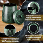 Ashtray for Cigarettes Outdoor, Outdoor Ashtray with Lid for Cigarette, Metal Odorless Windproof Smokeless AshTray for Patio Home Office Tabletop Balcony