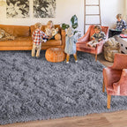 Rugs for Bedroom 4x6, Soft Shaggy Modern Shag Area Rug for Living Room, Upgrade Non-Slip Plush Fluffy Carpet for Kids Boys Girls Room Home Decor Aesthetic, Grey