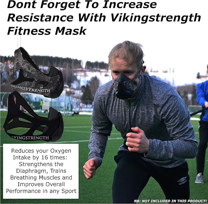 Vikingstrength - 360° Resistance Running Training Bungee Band (Waist) for Speed, Fitness Agility, Speed Strength – Gym Equipment for Football, Basketball, Solo or Partner + V-Strength Workout App