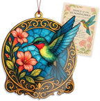 Hummingbird Gifts for Women - Christmas Ornament 2026 - Beautiful Christmas Ornaments Decorative Hummingbird with Meaningful Story Card Humming Bird Valentines Birthday Teacher Gift