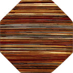 Unique Loom Barista Collection Area Rug - Icatu (7' 1" Octagon, Beige/Brown)