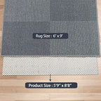 Non Slip Area Rug Pads Non Skid Rug Gripper 6x9 Feet Extra Thick Pad Anti-Slip Carpet Rug Mats for Hardwood Surface Floors, Keep Rugs Safe and in Place (6 x 9 Ft)