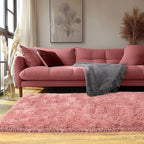 Runner Rugs for Bedroom 2x6 Rug Runners for Hallways Non Slip Soft Shag Bedside Rug, Fluffy Area Rug Throw Rugs for Living Room, Floor Carpet Runner for Nursery Kids Dorm, Blush